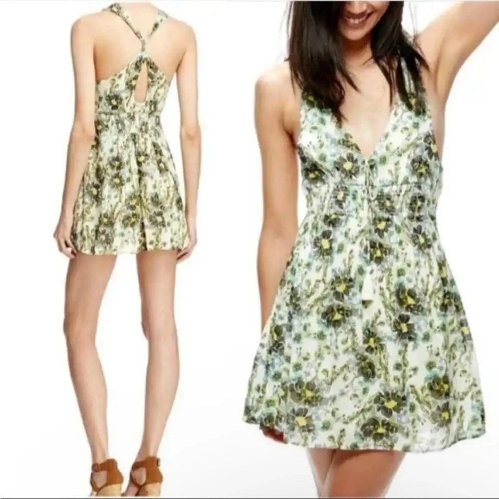 FREE People Washed Ashore Floral Printed Mini Dress Size Small